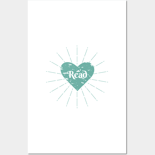 Read Heart - Light turquoise Wall Art by RedRubi